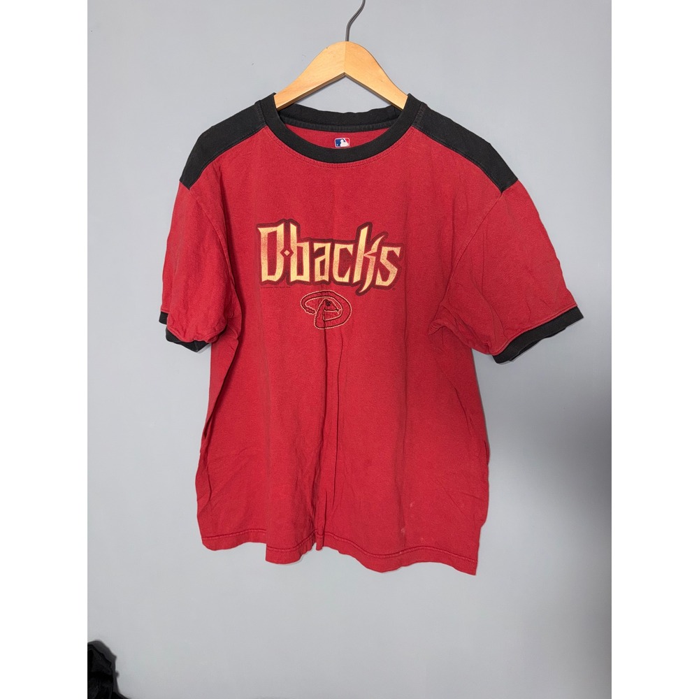 Arizona Diamondbacks MLB Baseball T Shirt Red Black Ringer Size L‎